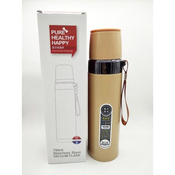 Pure Healthy Happy 750ml Stainless Steel Vacuum Bottle - Image 2